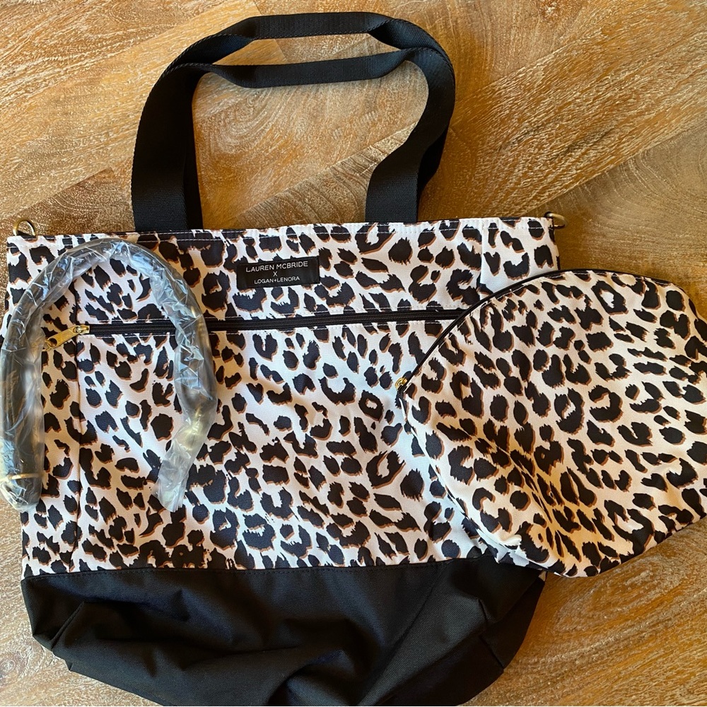 Logan and Lenora Daytripper and pouch- leopard/ cheetah print